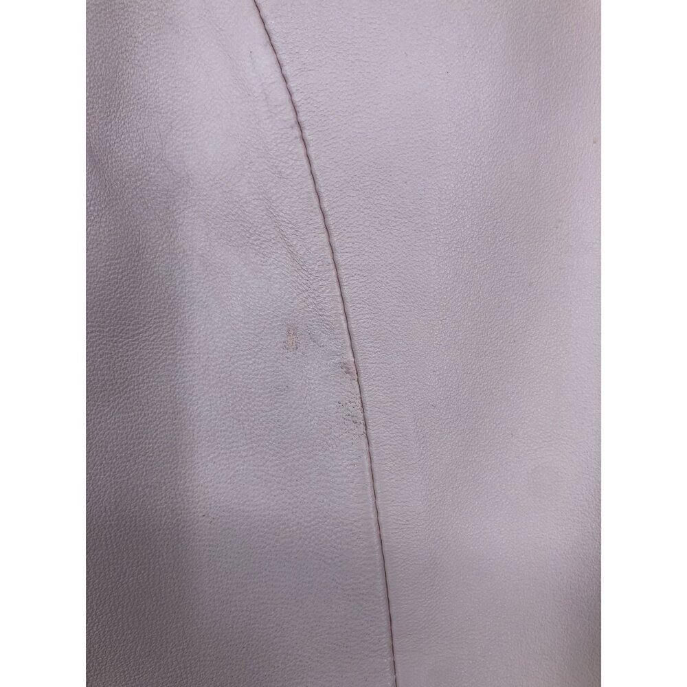 Peck & Peck Women's Quilted Lamb Leather Vest S Pink Zip-up Equestrian Preppy - Picture 8 of 11